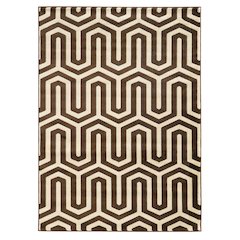 Roma ZigZag Ivory & Chocolate 8x10, Rug