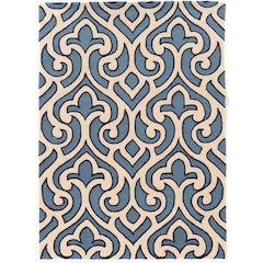 Trio Marple Ivory & Blue 5x7, Rug