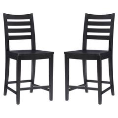 Flynn Counter Stool Black Set Of 2