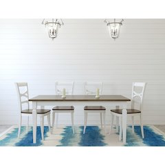Outdoor Washable Apopka Ivory & Blue 7' X 9', Rug