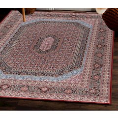Emerald Milton Red & Blue 5x7, Rug