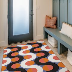 Outdoor Washable Jupiter Orange & Pink 3' X 5', Rug