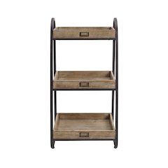 Brown 3-Tier Shoe Storage Stand with Iron Frame and Firm Wood Shelves