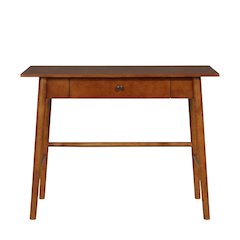 Walnut Office Desk in Solid Wood and Veneer Finish with Spacious Surface