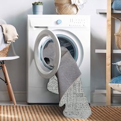 Washable Cayden Ivory/Black 3x5, Rug