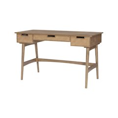 Rubberwood and MDF Computer Desk with Finish and Sturdy Build