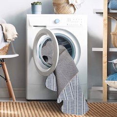 Washable Wallen Ivory/Blue 3x5, Rug