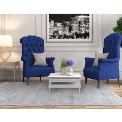 Emerald Duluth Grey & Blue 6.7x9.7, Rug