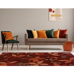 Trio Floating Garnet & Orange 8x10, Rug