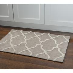 TRIO Geo Graywith cream silk1ft10in X 2f Rug