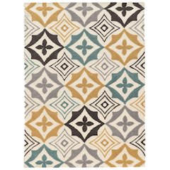 Trio Emblem Ivory & Grey  8x10, Rug