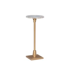 Amyn Adj Drink Table Gold With Sandy Marble