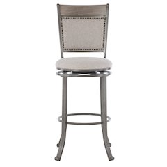 Franklin Swivel Barstool, Pewter
