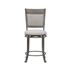 Franklin Swivel Counter Stool, Pewter