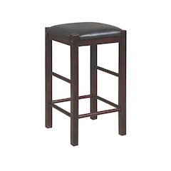 Lancer Backless Counter Stools, Espresso - Set Of Two