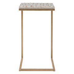Priscille Capiz Fish Mosaic Accent C Table