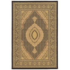 Persian Treasures Mahi Tabriz Black 9x12, Rug