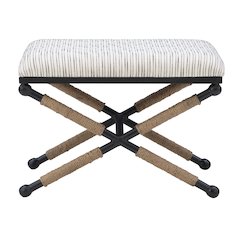 Ashburn Campaign Accent Stool Striped
