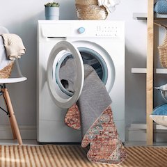Washable Carter Rust/Ivory 3x5, Rug