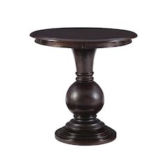 Espresso Round Accent Table
