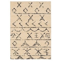 Morrocan Atlas Ivory & Black 5x7, Rug
