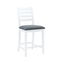 Flynn White Counter Stool Uph Seat