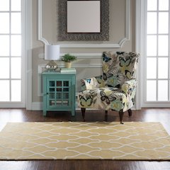 Trio Geo Yellow & Ivory 5x7, Rug