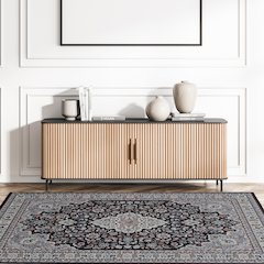 Emerald Barton Black & Cream 6.7x9.7, Rug