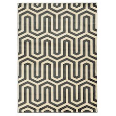 Roma Tangent Charcoal & Grey 5x7, Rug