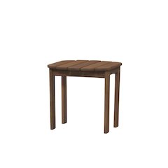 Acacia Outdoor End Table in Brown Solid Wood for Patio and Garden