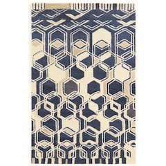 Aspire Wool Impose Ivory & Navy 8x11, Rug