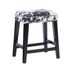 Walt Black Cow Print Counter Stool