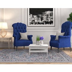Emerald Grenier Grey & Teal 6.7x9.7, Rug