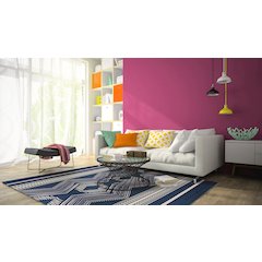 Outdoor Washable Boynton Navy & Ivory 7' X 9', Rug