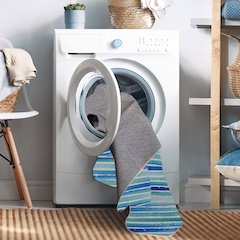 Washable Janna Ivory/Blue 3x5, Rug