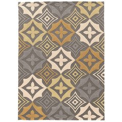 Trio Emblem Grey & Gold 5x7, Rug