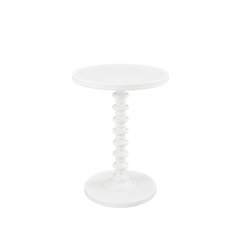 White Round Spindle Table