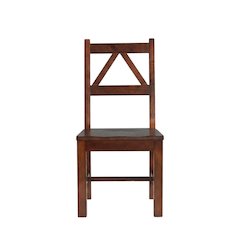 Antique Tobacco Dining Chair with Solid Pine Frame and Comfortable Seat