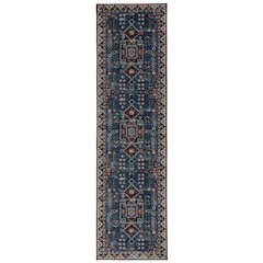 Washable Larson Navy/Ivory 2x8, Rug