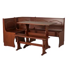 Walnut Dining Furniture Set with Sturdy Frame and Elegant Finish