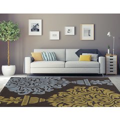 Trio Burdette Grey & Blue 8x10, Rug