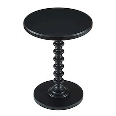 Black Round Spindle Table