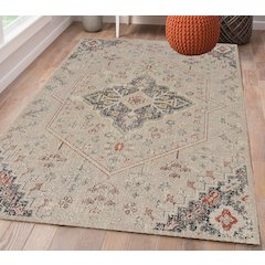 Great Zero Rollins Ivory & Navy 5x7.6, Rug
