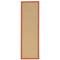 Athena Sisal & Burnt Orange 2.6x8, Rug