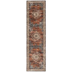 Washable Foster Russet/Ivory 2x8, Rug