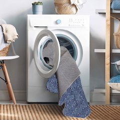 Washable Fuller Blue/Ivory 3x5, Rug