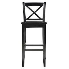 Black 30 In X Back Bar Stool