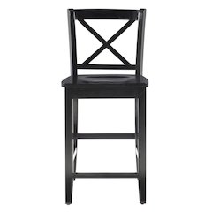Black 24 In X Back Counter Stool