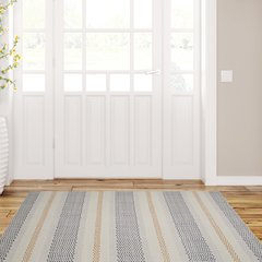 Outdoor Washable Delray Ivory & Blue 3' X 5', Rug