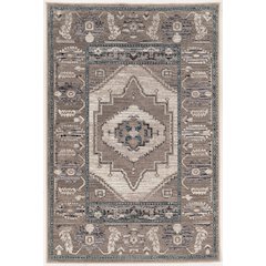 Vintage Serape Grey & Blue 5x7.6, Rug